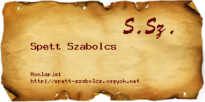 Spett Szabolcs névjegykártya